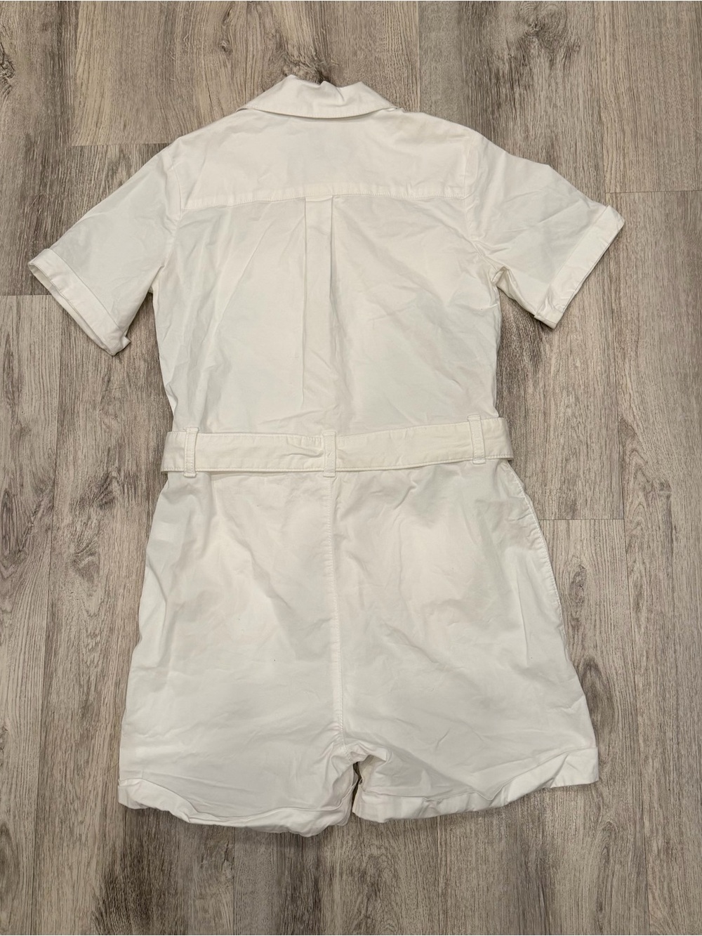 Tommy Jeans White Utility Romper Size 2 Cargo Belted Playsuit - Picture 3 of 3